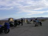 Thom's left saddlebag doesn't want to enter Panamint Valley!