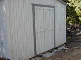 front of shed