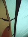 tent suspended from fly